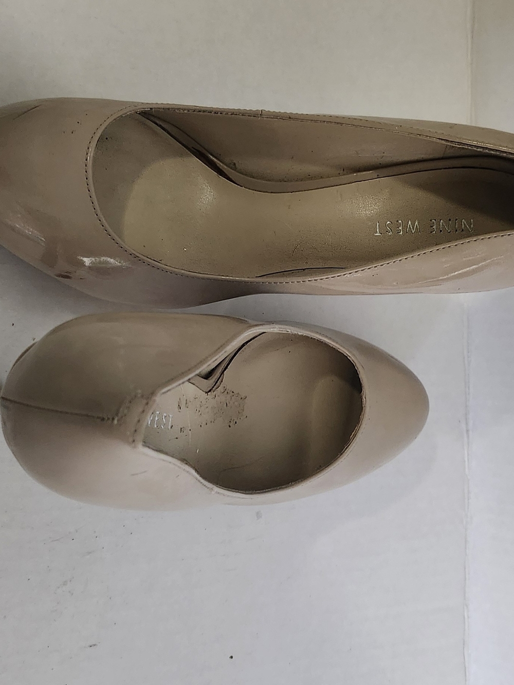 Nine West Nude Patent Leather Pumps